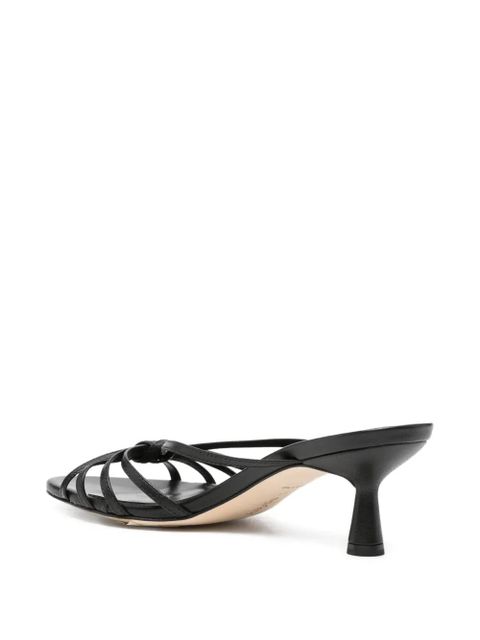 Aeyde knotted-strap leather sandals - Black