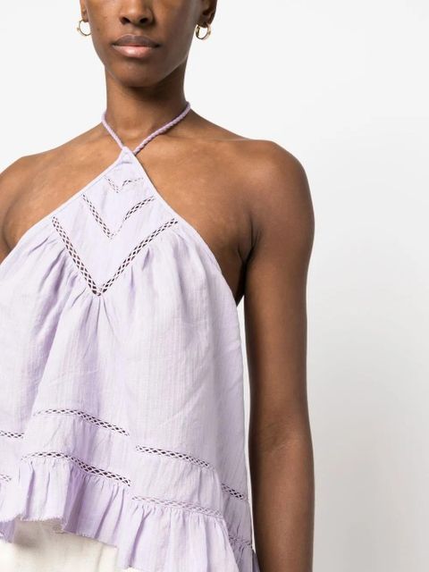 MARANT ÉTOILE Lisio halterneck top - Purple