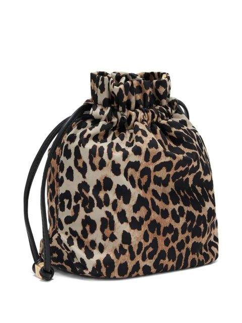GANNI drawstring animal print bucket bag - Neutrals - zdjęcie produktu nr 2
