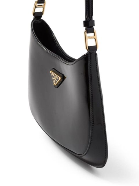 Prada Cleo patent-leather shoulder bag - Black