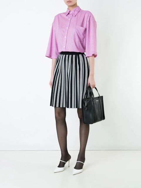 Balenciaga striped pleat skirt - Black - zdjęcie produktu nr 2