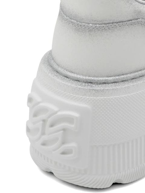 Casadei glitter-effect platform sneakers - White