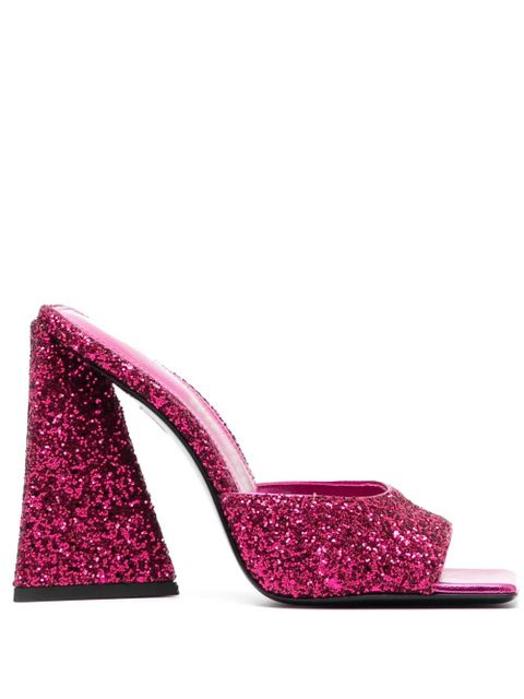 The Attico Devon 115mm glitter mules - Pink - zdjęcie produktu nr 1