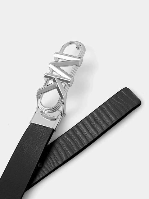 MICHAEL Michael Kors pasek skórzany dwustronny damski kolor czarny 29MKWB528999