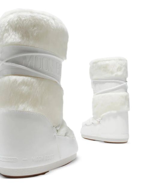 Moon Boot faux-fur logo boots - White