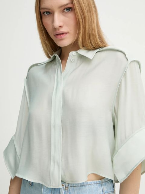 Day Birger et Mikkelsen koszula Eleanor damska kolor zielony relaxed z kołnierzykiem klasycznym DAY65243675