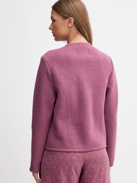 Hoss Intropia marynarka wełniana kolor fioletowy jednorzędowa gładka 5432676