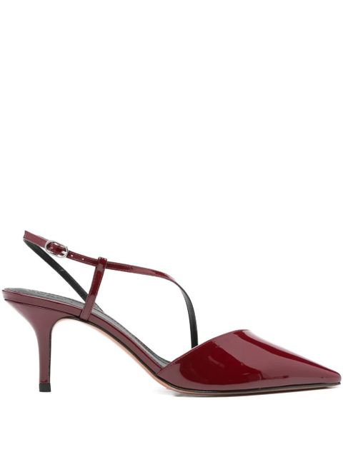 Ba&Sh 70mm Colce patent-leather cross-strap sandals - Red - zdjęcie produktu nr 1