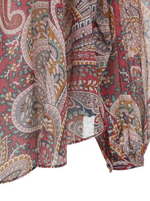 ETRO paisley print high-neck blouse - Red