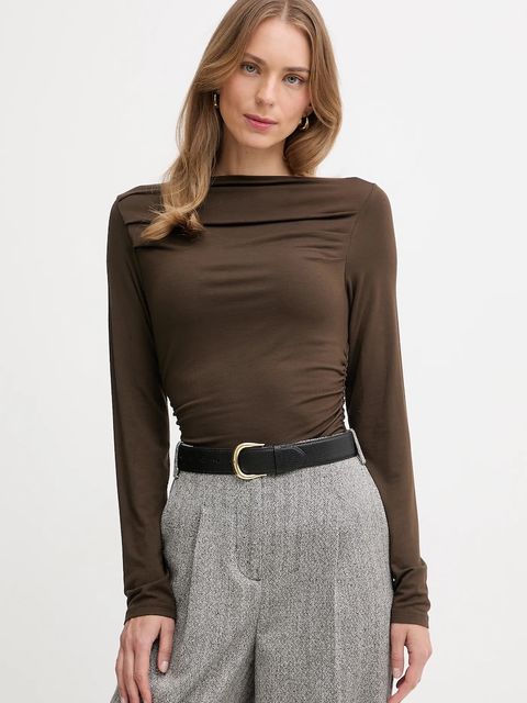 United Colors of Benetton longsleeve kolor brązowy 37UKD10BA - zdjęcie produktu nr 1