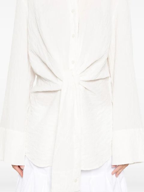 Róhe knotted hammered shirt - Neutrals