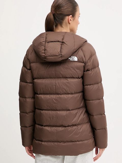 The North Face kurtka puchowa Hyalite kolor brązowy zimowa NF0A8E741OI1