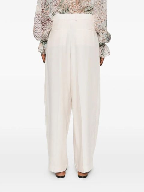 SOLOTRE pleated straight-leg trousers - Neutrals