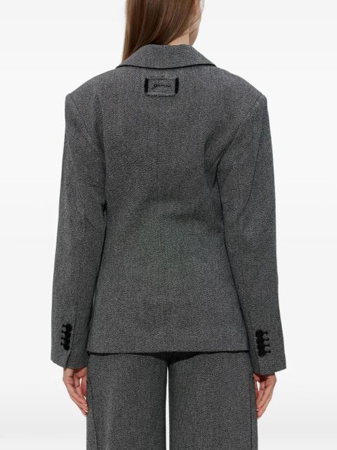 GANNI long-sleeve buttoned blazer - Grey