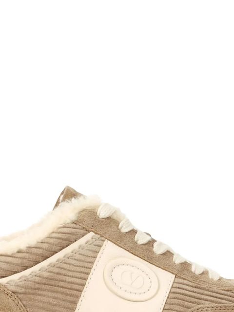 Valentino Garavani ribbes lace-up sneakers - Neutrals