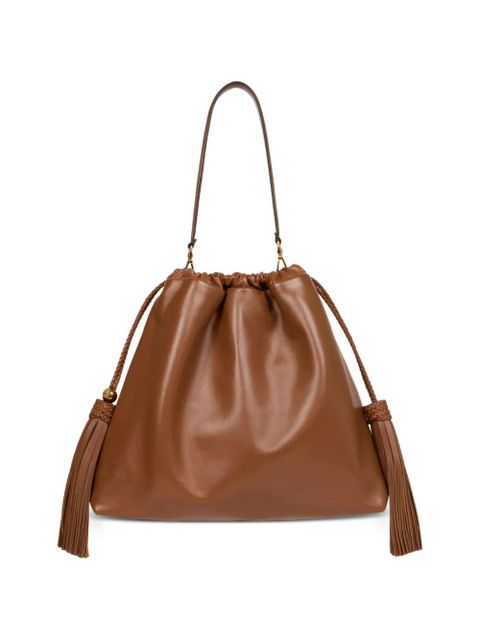 ETRO Large Kalispera tassels leather shoulder bag - Brown