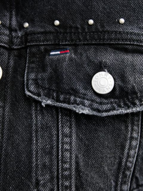 Tommy Jeans kurtka jeansowa kolor czarny przejściowa DW0DW21547