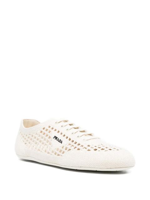 Prada Collapse woven low-top sneakers - Neutrals - zdjęcie produktu nr 2