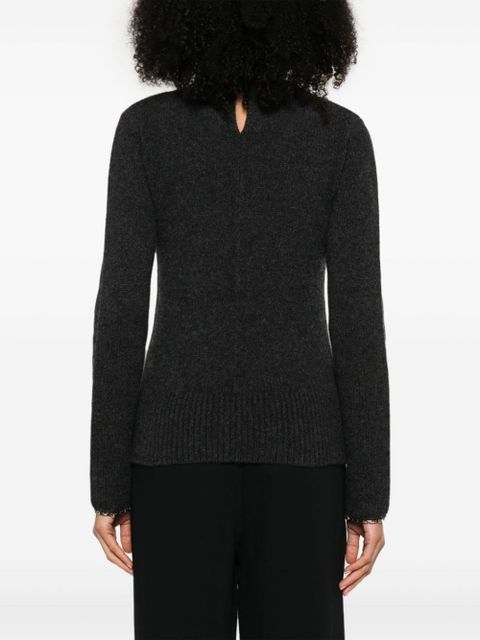 TOTEME Chain-Edge wool-cashmere jumper - Grey