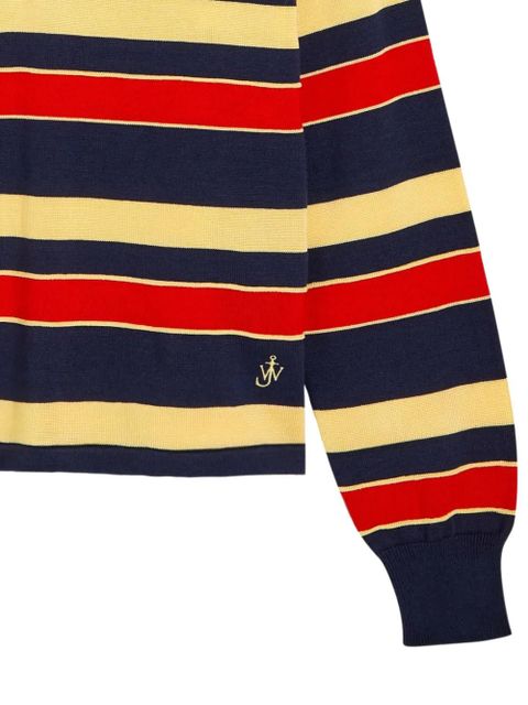 JW Anderson striped-pattern polo top - Blue - zdjęcie produktu nr 2