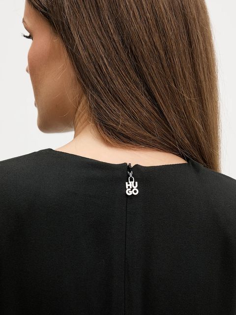 HUGO sukienka kolor czarny maxi rozkloszowana 50547704