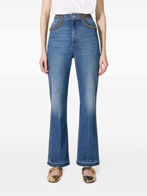 Valentino Garavani embroidered jeans - Blue