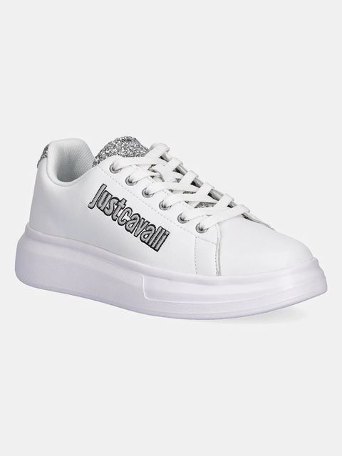 Just Cavalli sneakersy skórzane damskie kolor biały 79RA3SB3ZPB46003 - zdjęcie produktu nr 1