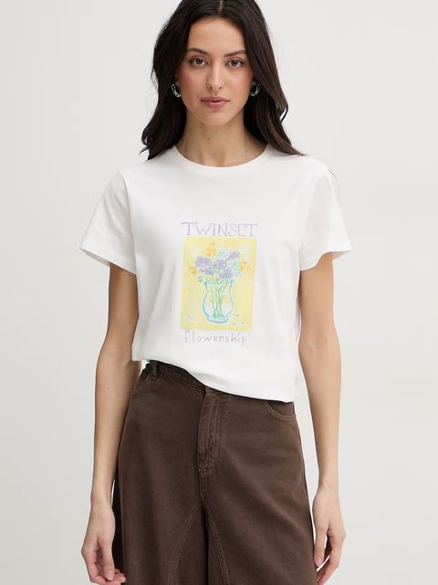 Twinset t-shirt damski bawełniany - zdjęcie produktu nr 2