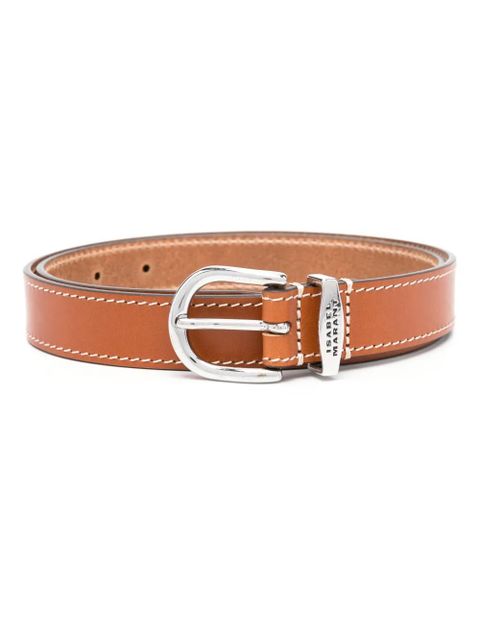 ISABEL MARANT logo-engraved leather belt - Brown - zdjęcie produktu nr 1