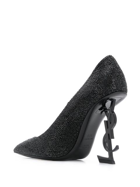 Saint Laurent Opyum glitter pumps - Black