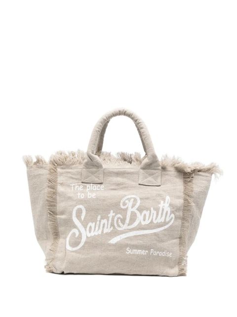 MC2 Saint Barth fringed handle beach bag - Neutrals - zdjęcie produktu nr 1