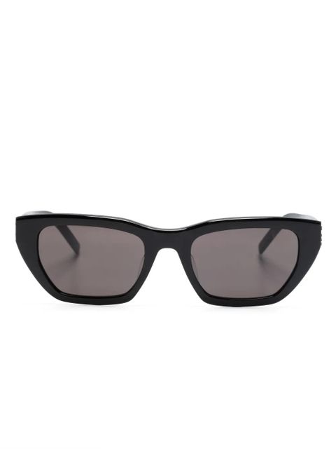 Saint Laurent Eyewear logo-plaque cat-eye frame sunglasses - Black - zdjęcie produktu nr 1