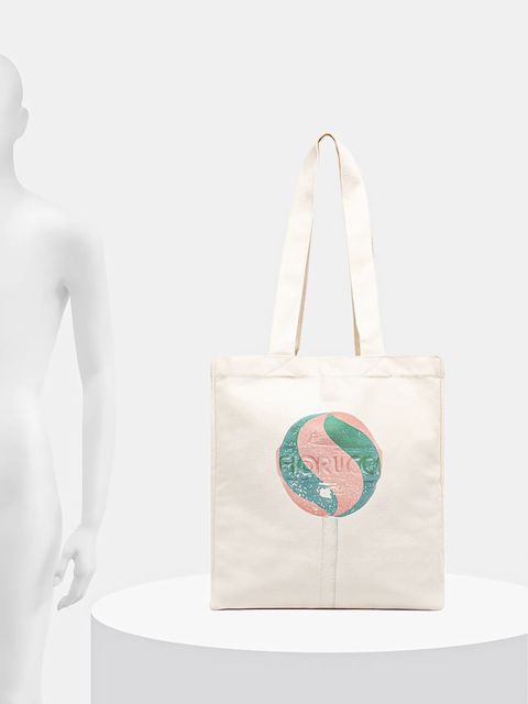 Fiorucci torba bawełniana Lollipop Print Canvas Tote kolor beżowy U02SPABA275CO03WH02