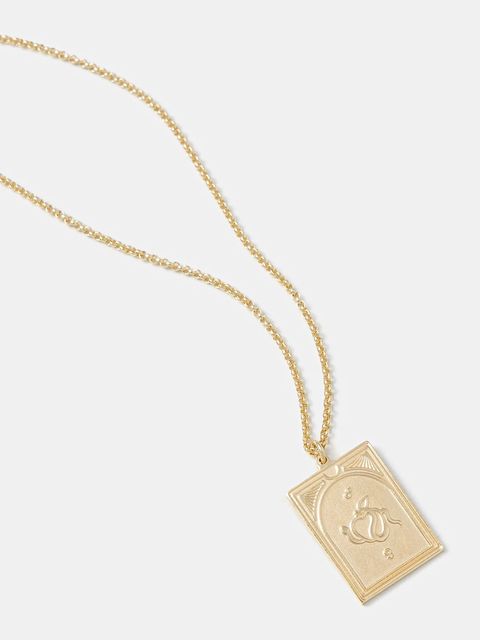 Tom Wood naszyjnik srebrny pozłacany Tarot Lovers Pendant Gold - zdjęcie produktu nr 2