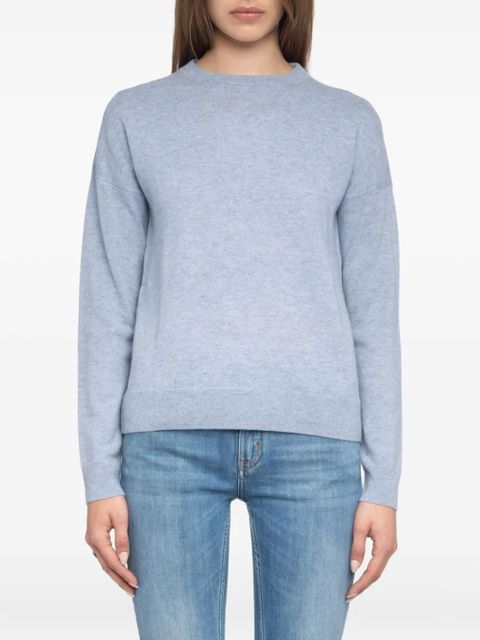 Zadig&Voltaire heart-patch cashmere sweater - Blue