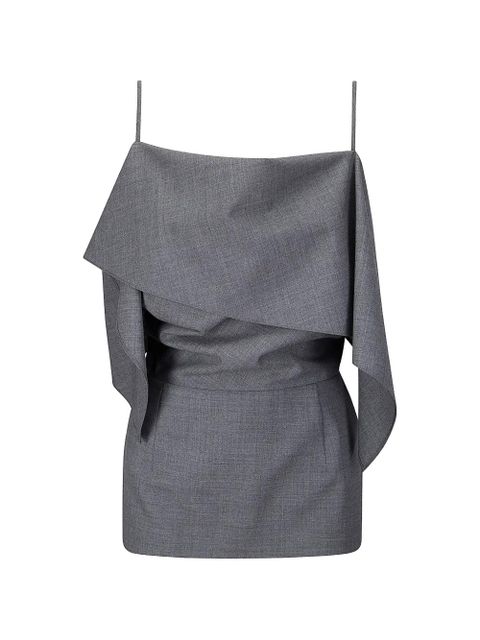 MM6 Maison Margiela ruffled top - Grey - zdjęcie produktu nr 1