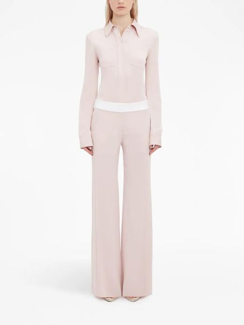 Victoria Beckham side-panel detail flared trousers - Pink - zdjęcie produktu nr 2