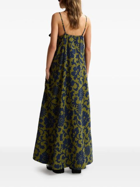 Essentiel Antwerp floral-print bow-detail dress - Green