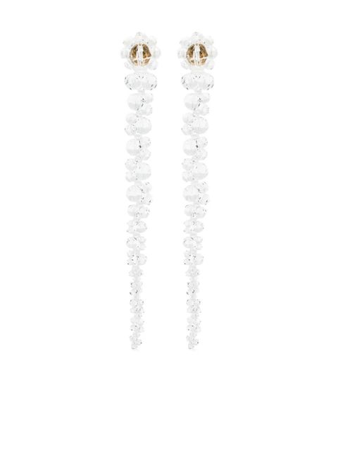 Simone Rocha Drip crystal-beads dangle earrings - Neutrals - zdjęcie produktu nr 1