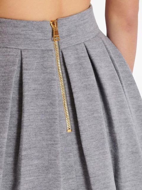 Balmain pleated knit mini skirt - Grey - zdjęcie produktu nr 2