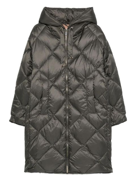 Max Mara hooded quilted coat - Black
