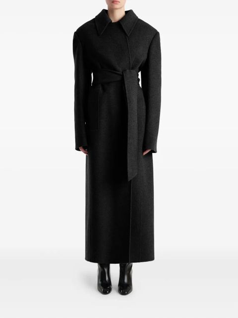 KHAITE Belted collared coat - Black - zdjęcie produktu nr 2