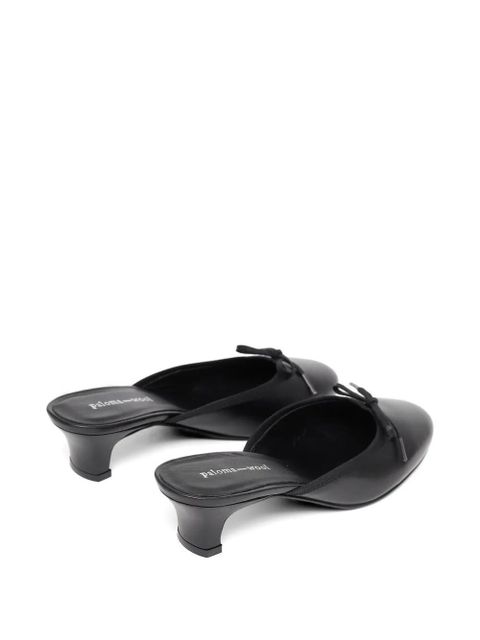 Paloma Wool No 2831 Petra bow-detail mules - Black