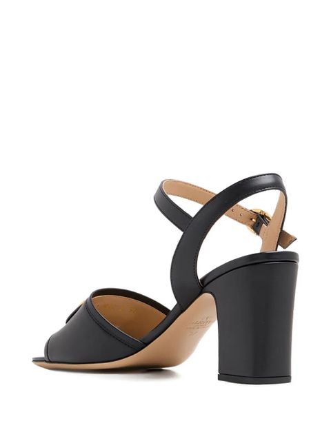 Valentino Garavani 75mm VLogo block-heel sandals - Black