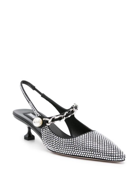 Miu Miu rhinestone-embellished pointed-toe pumps - Black - zdjęcie produktu nr 2