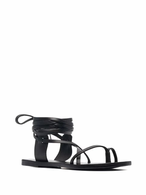 Manebi St. Tropez leather sandals - Black