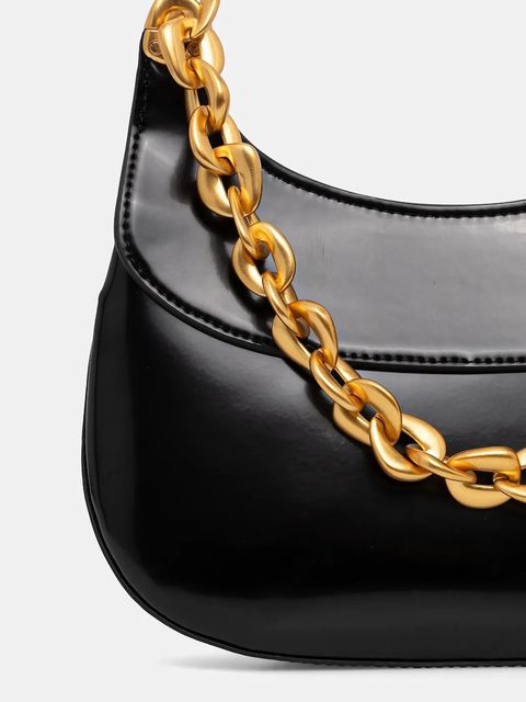 Calvin Klein torebka skórzana kolor czarny LV04F3403G - zdjęcie produktu nr 2