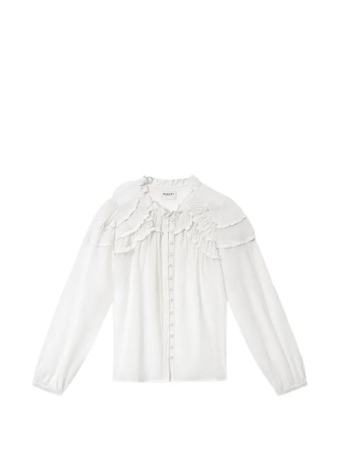 ISABEL MARANT ruffled long-sleeve shirt - White - zdjęcie produktu nr 1