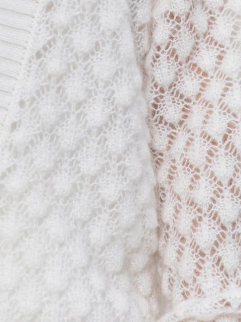 Blumarine open-knit cardigan - White