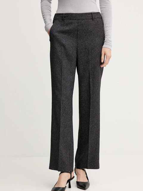 Mos Mosh spodnie BAI damskie kolor czarny proste high waist 173860 - zdjęcie produktu nr 1